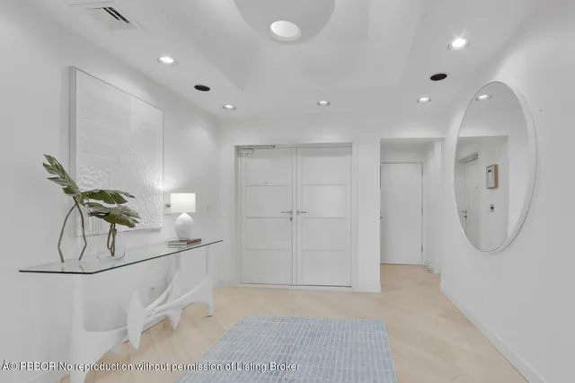 a view of a livingroom with wooden floor