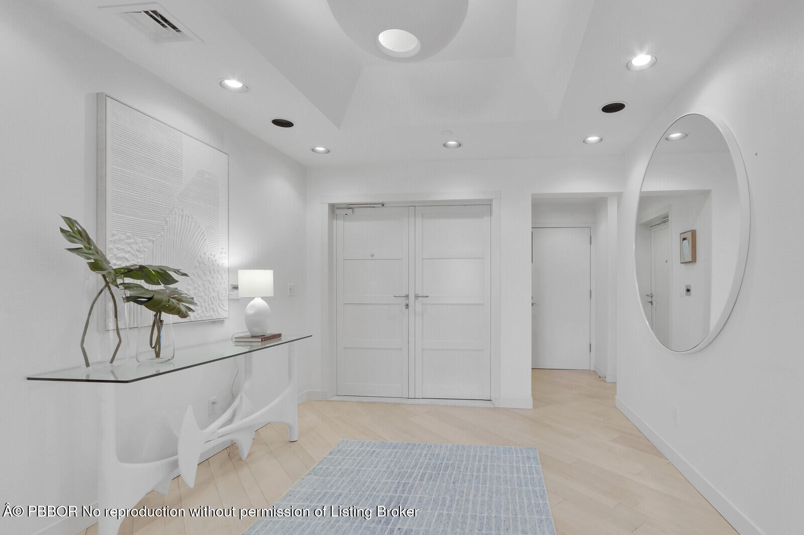 a view of a livingroom with wooden floor