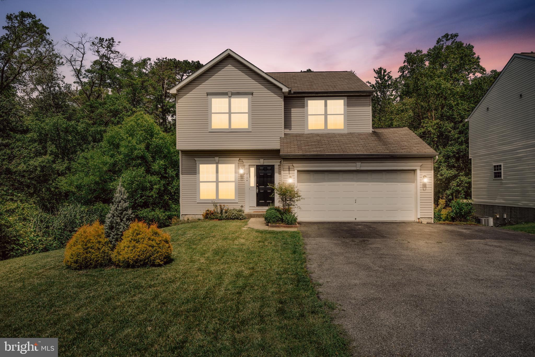 8174 WB&A Road Severn, MD 21144 - Photo 34 of 36 Twilight view, what a gorgeous house!
