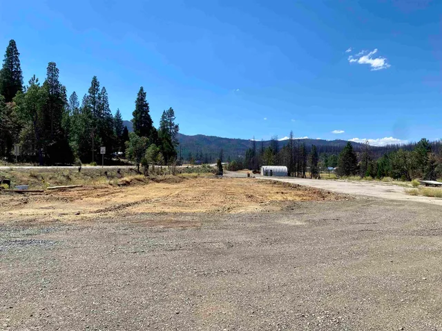 a view of a yard with a house