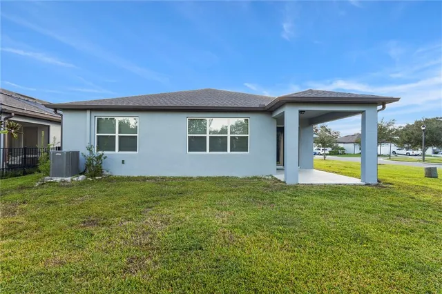 a house view with a garden space