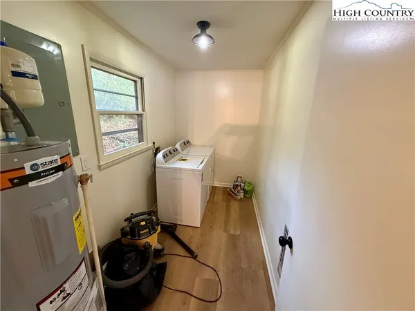 a bathroom with sink and mirror