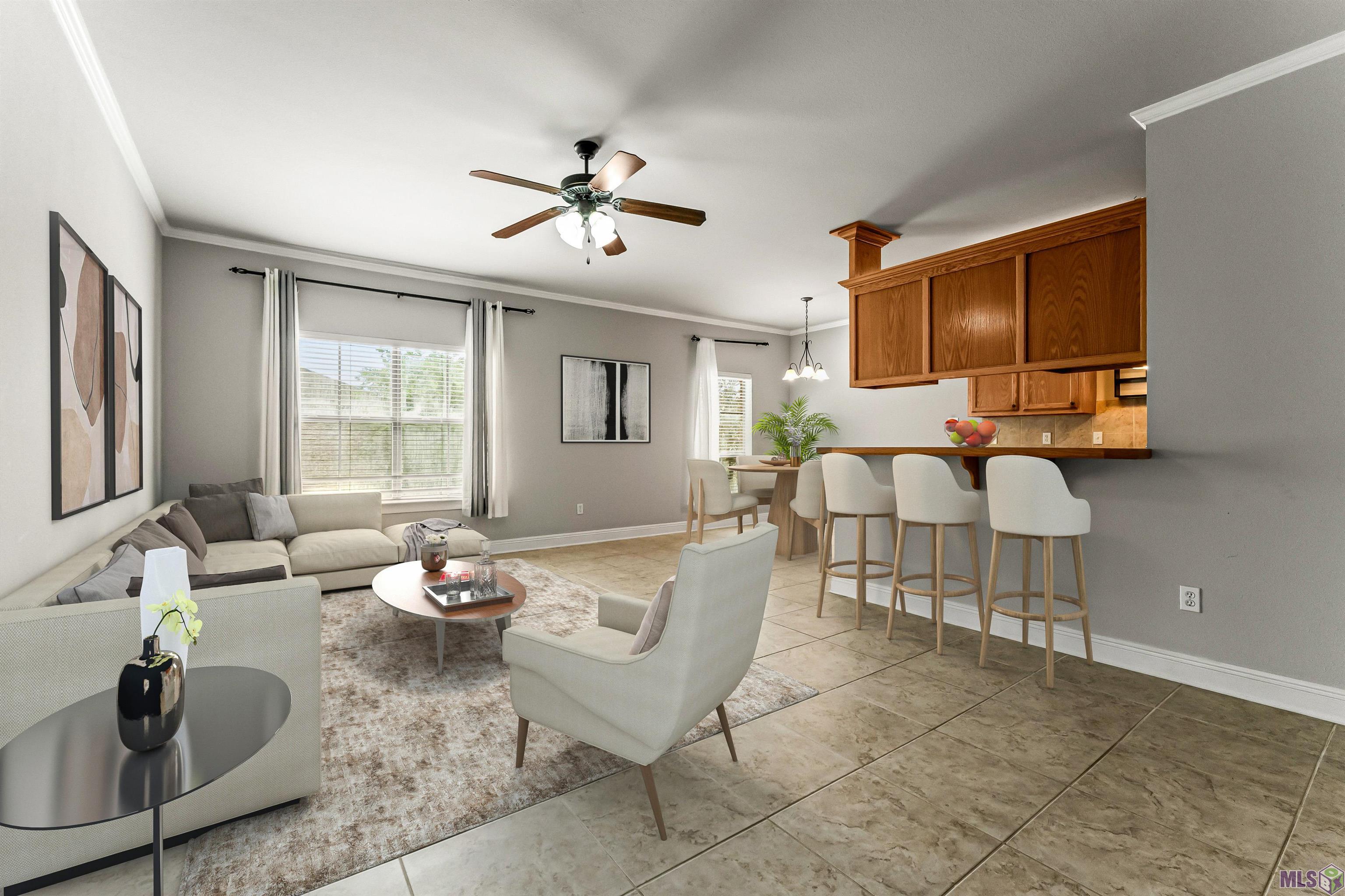 818 Meadow Bend Drive, Unit G Baton Rouge, LA 70820 - Photo 2 of 17 Lining area and kitchen