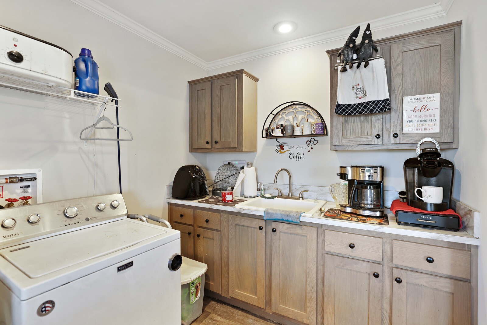 30195 White Oak Road Crawford, TN 38554 - Photo 23 of 54 a utility room with sink dryer and washer