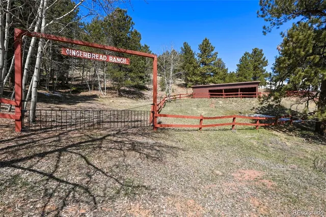 a view of backyard with deck and garden