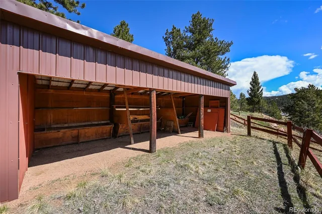 a view of outdoor space with seating space