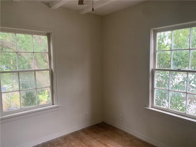 an empty room with a window