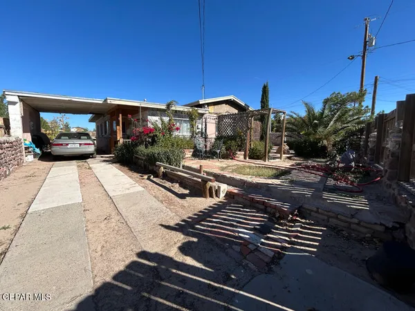 a view of a house with a patio