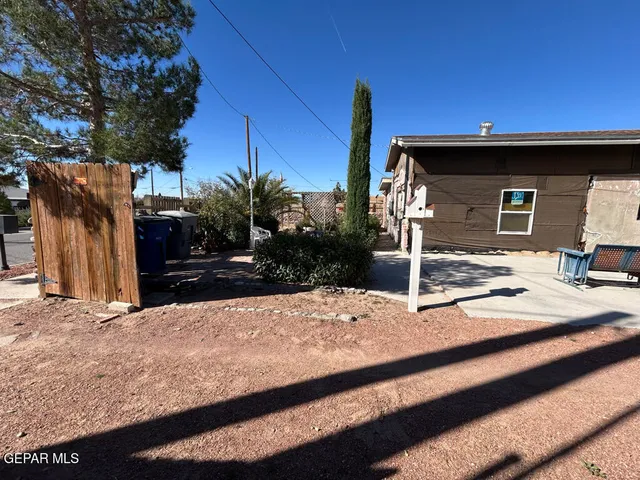 a view of a house with a patio