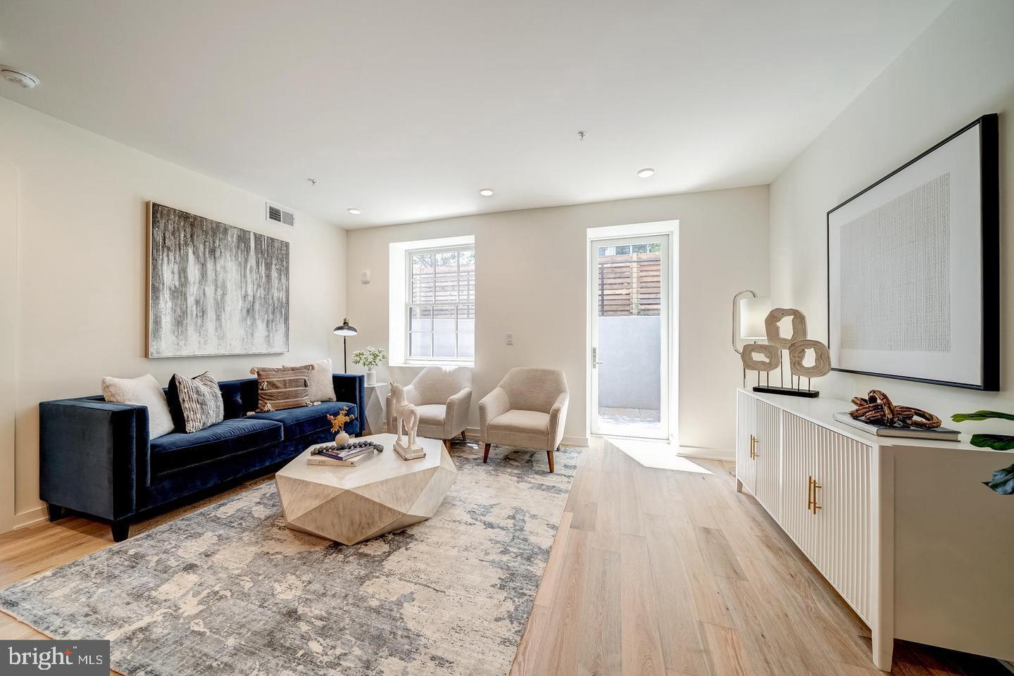 440 R Street Northwest, Unit 1 Washington, DC 20001 - Photo 5 of 23 Spacious living area w/ access to private terrace