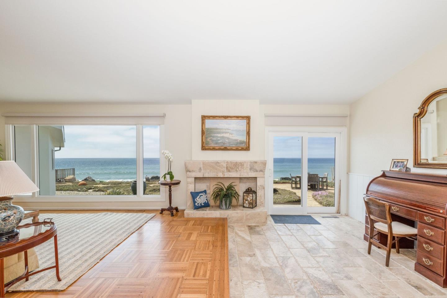 172 Shoreview Avenue Pacifica, CA 94044 - Photo 18 of 38 a living room with furniture and a fireplace