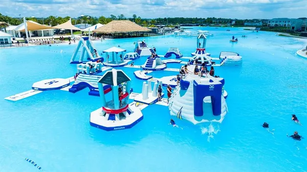 a park view with a lake view