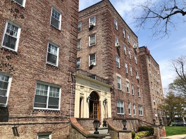 a front view of a building