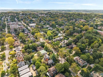 an aerial view of multiple house