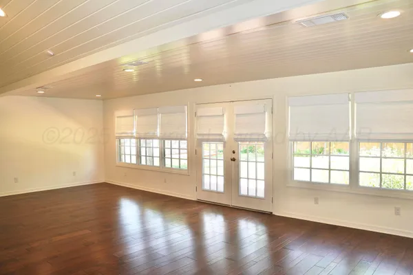 an empty room with a window