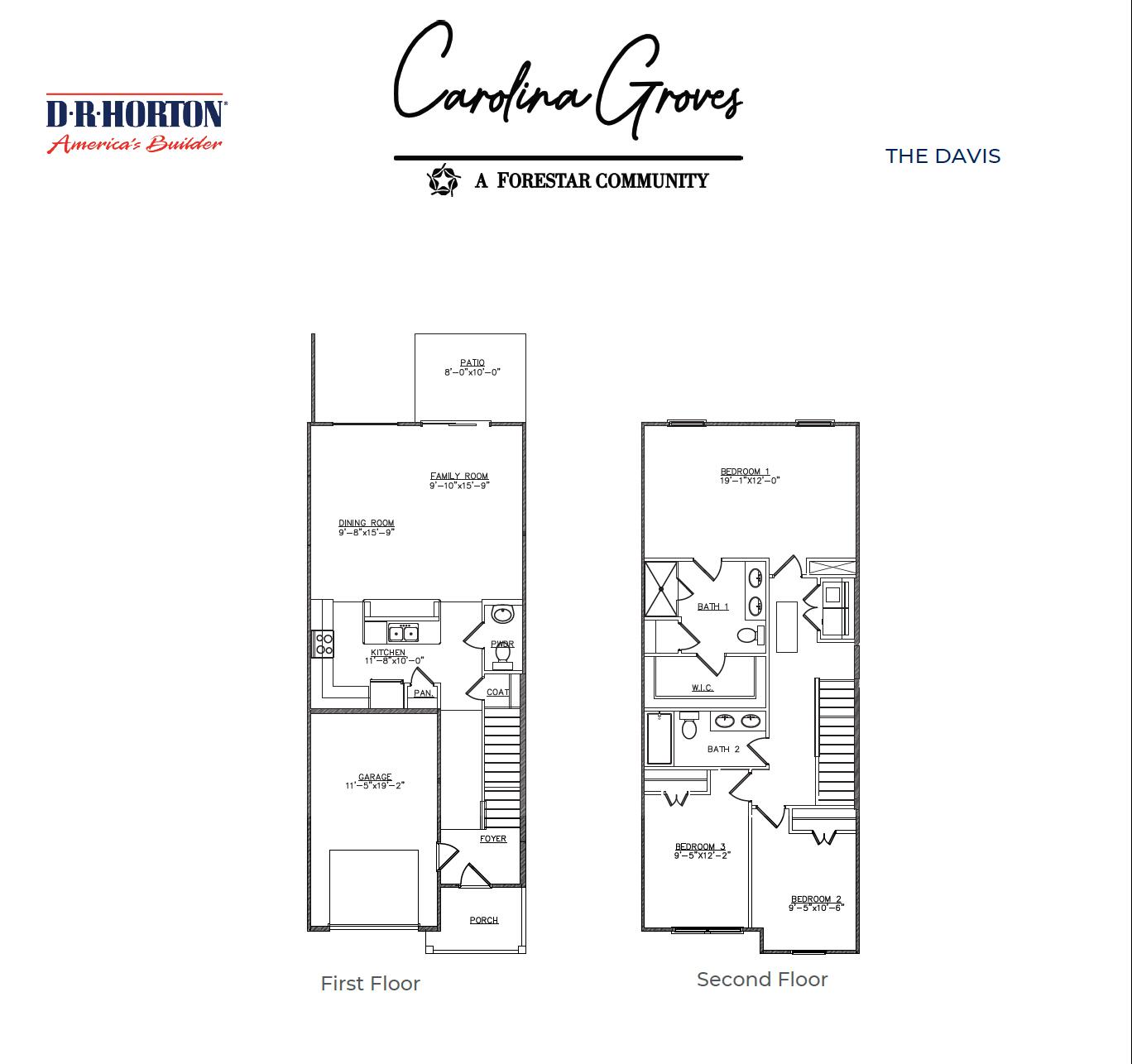 304 Bluebell Way Moncks Corner, SC 29461 - Photo 34 of 34 Davis - Floorplan - CG