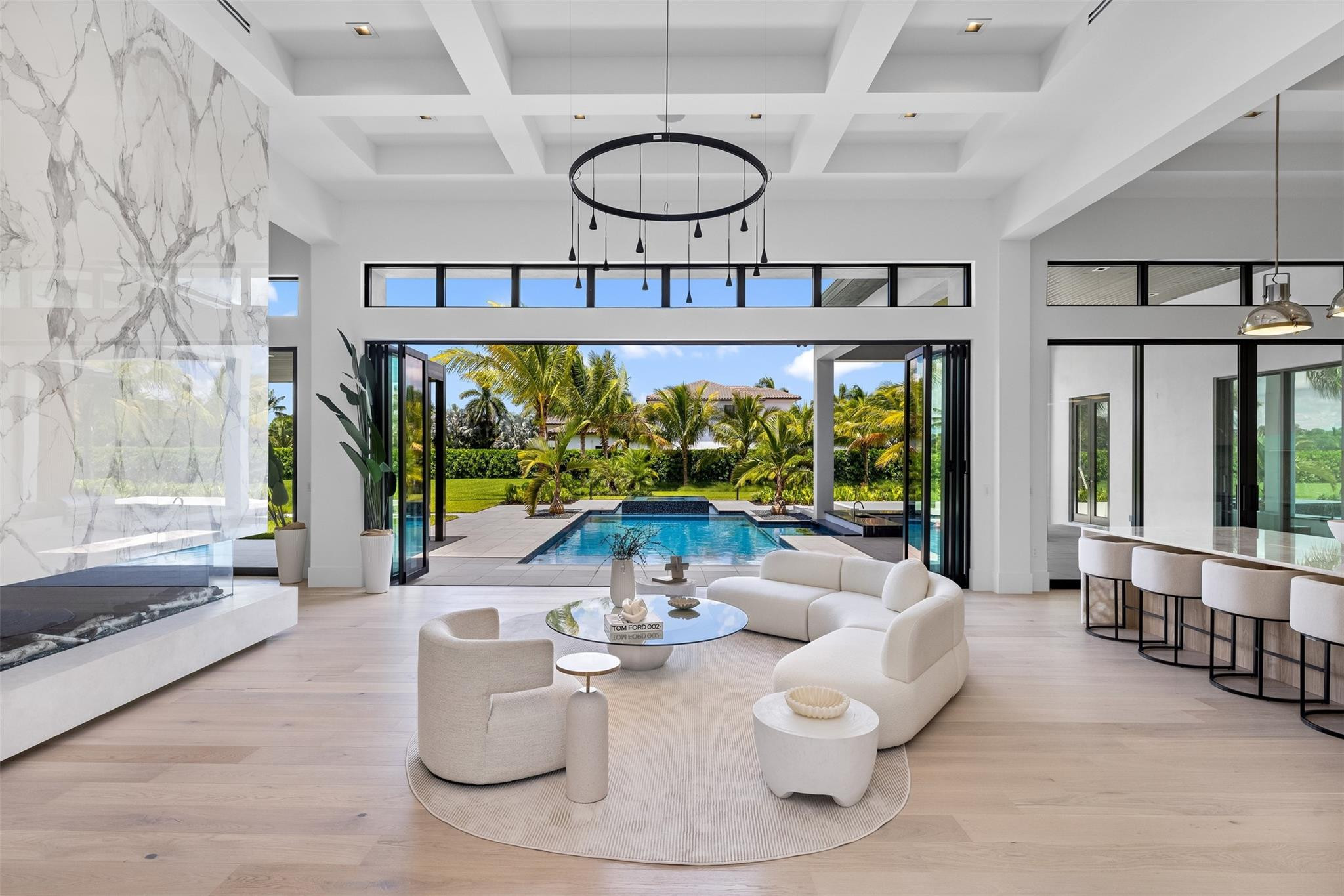 12701 Luray Road Southwest Ranches, FL 33330 - Photo 5 of 44 a living room with furniture fireplace and a large window