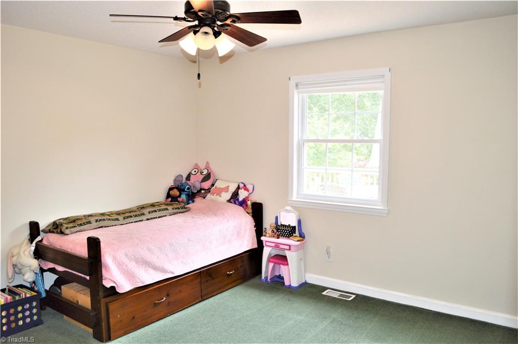 114 Rink Road Mayodan, NC 27027 - Photo 14 of 30 2nd Bedroom: Carpet, Ceiling Fan, Large Room