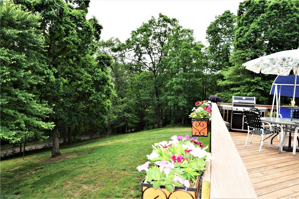 114 Rink Road Mayodan, NC 27027 - Photo 23 of 30 View From Deck: Overlooks beautiful and Well Manicured Yard