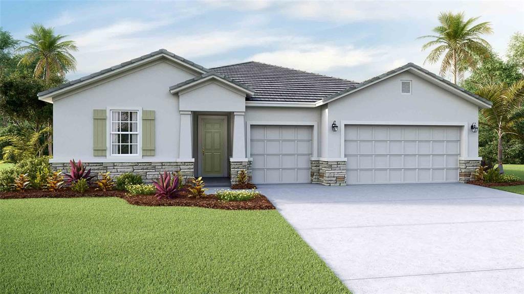 4307 Pullet Court Lakewood Ranch, FL 34211 - Photo 1 of 1 a front view of house with yard and trees in the background