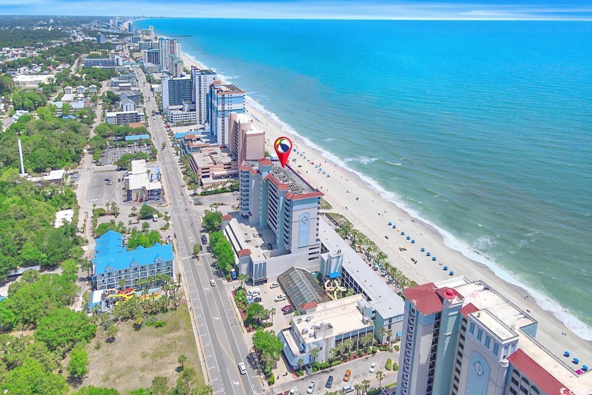 2311 South Ocean Boulevard, Unit 624 Myrtle Beach, SC 29577 - Photo 24 of 28 Aerial view of S. Ocean Blvd, Compass Cove towers, the ocean and beach.