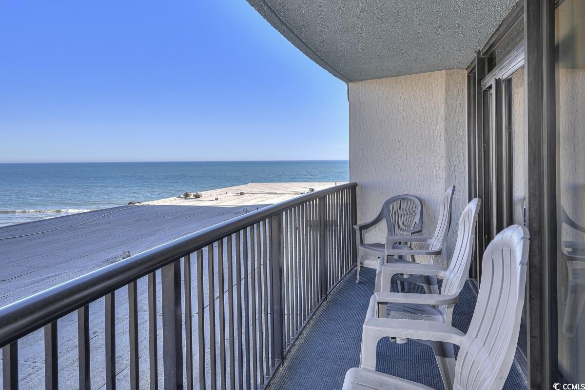 2311 South Ocean Boulevard, Unit 624 Myrtle Beach, SC 29577 - Photo 10 of 28 Balcony featuring view of water and beach - Accessible from living room and master bedroom