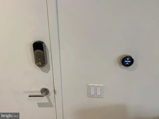 a view of a door in a room