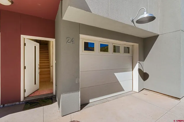 a front view of a house with shower