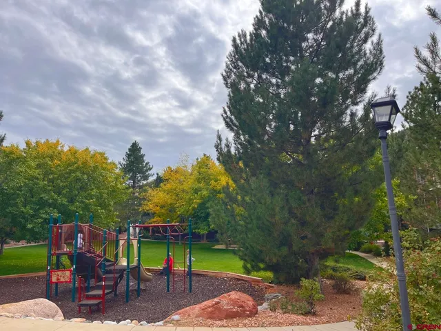 a view of a building with many windows