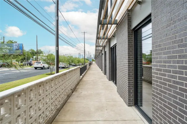 a view of balcony with floor