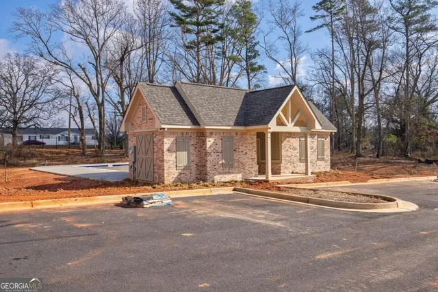a view of outdoor space with swimming pool