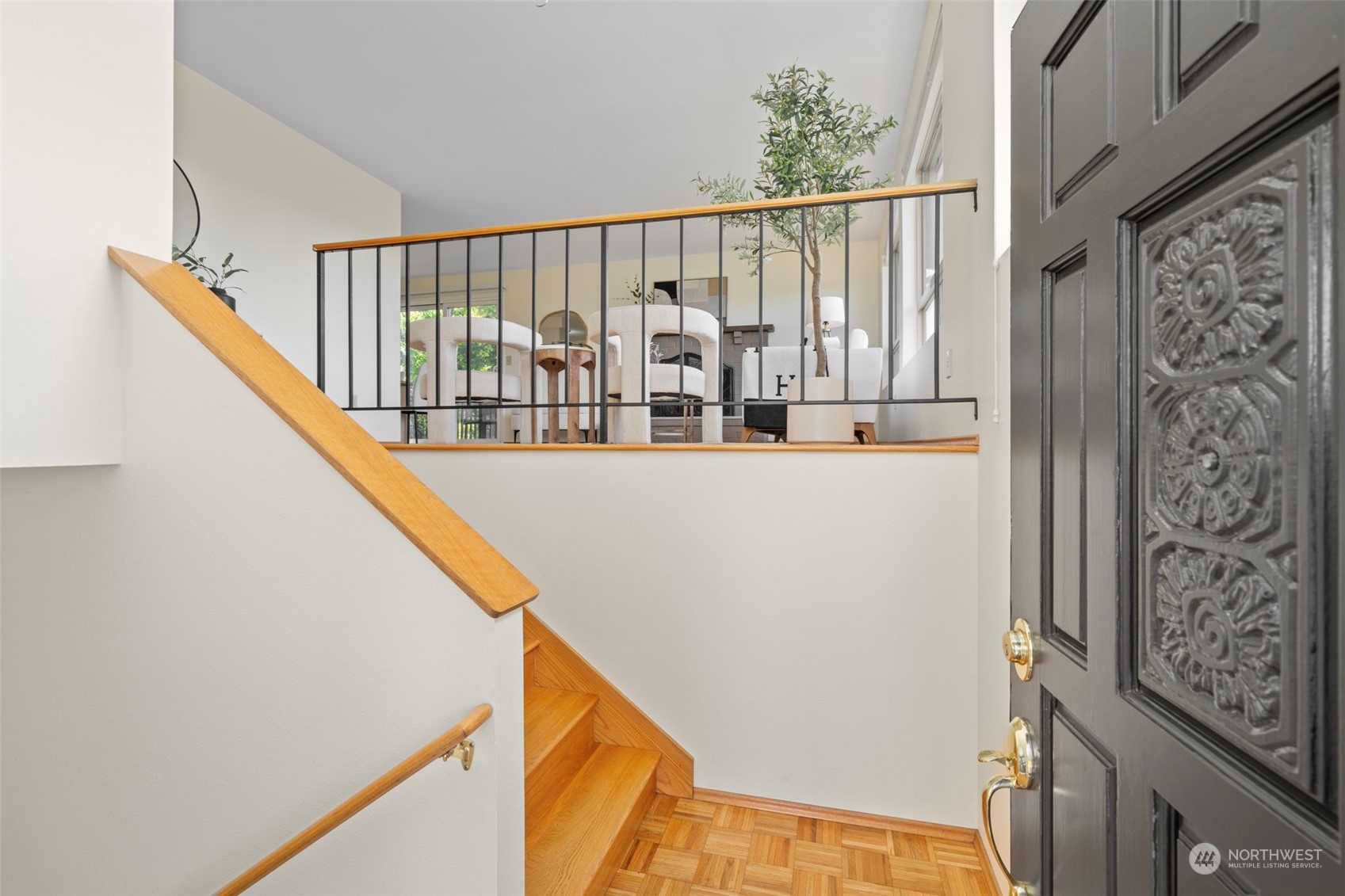 1201 North 28th Place Renton, WA 98056 - Photo 2 of 25 a view of a stairs and an entryway