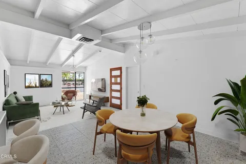 a view of a livingroom and dining room