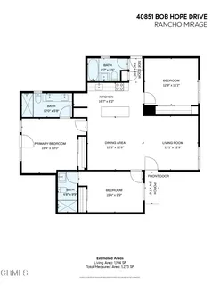 $777,222 | 40851 Bob Hope Drive, Rancho Mirage, CA 92270