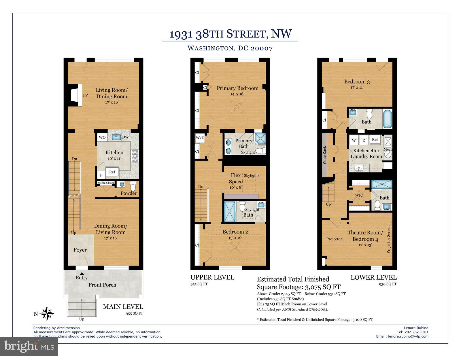 1931 38th Street Northwest Washington, DC 20007 - Photo 45 of 45 1931 38th St NW Floorplan