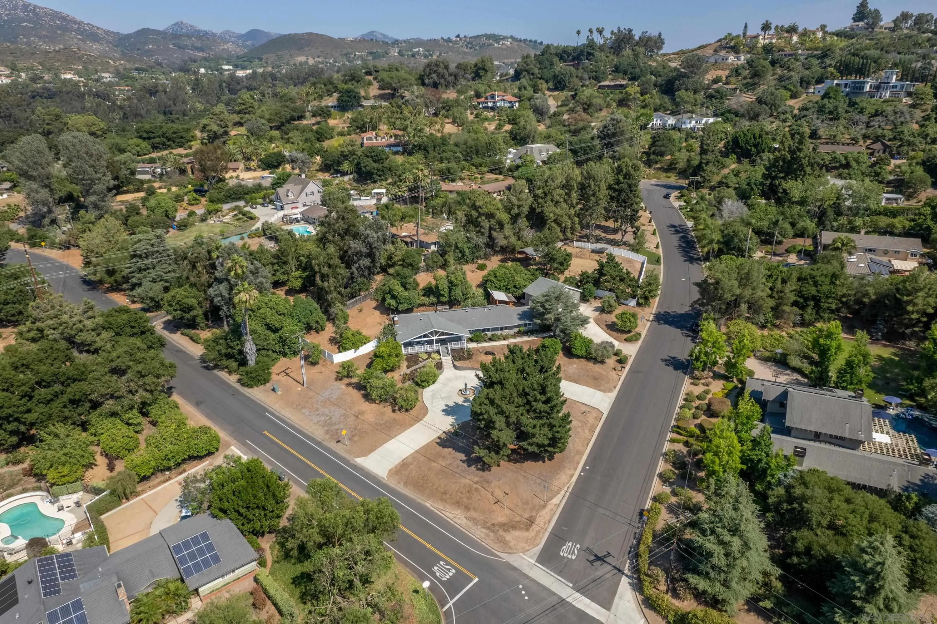 16355 Orchard Bend Road Poway, CA 92064 - Photo 38 of 49 an aerial view of a house with a yard