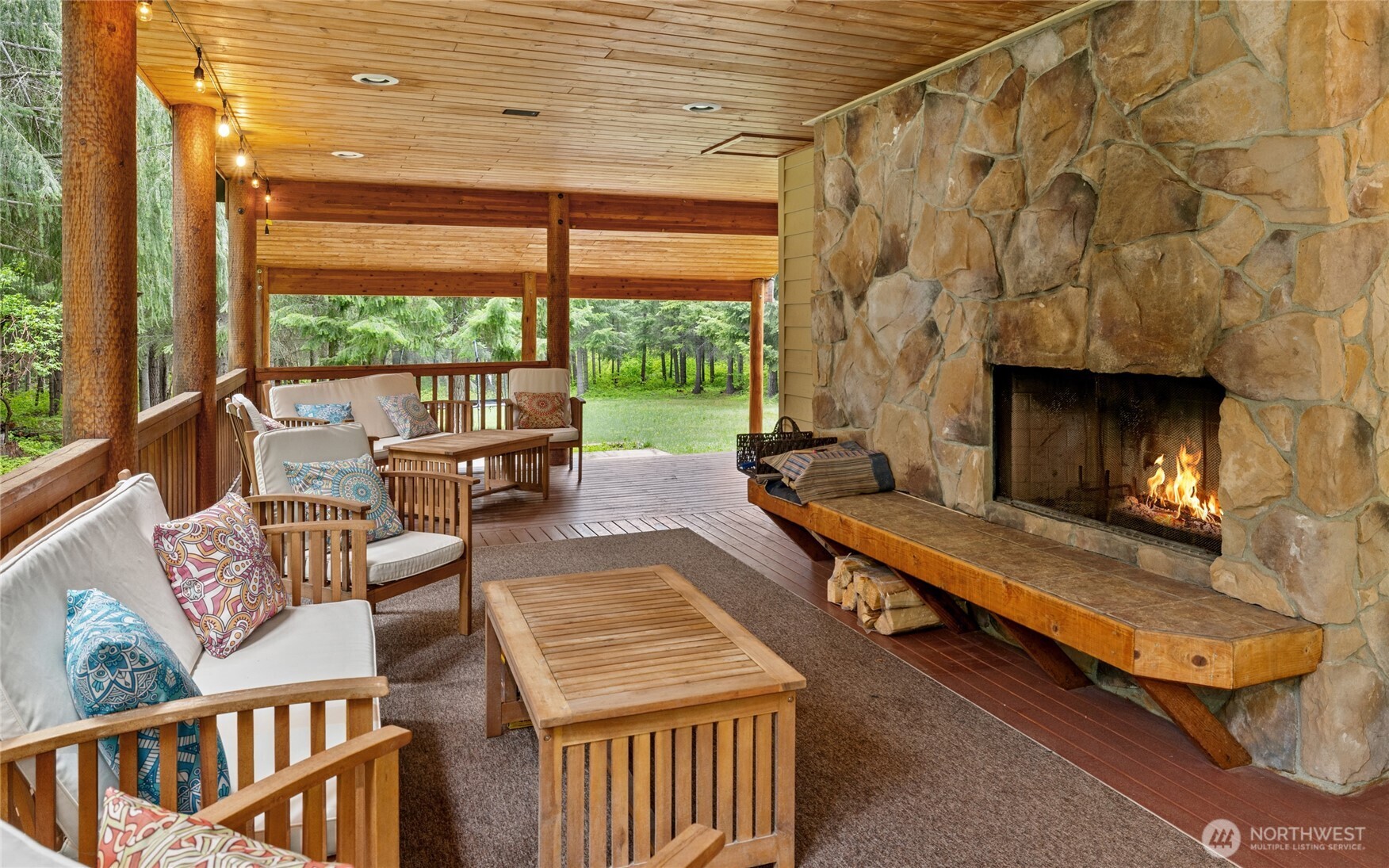14997 Salmon La Sac Road Ronald, WA 98940 - Photo 11 of 39 a living room with furniture a window and a fireplace