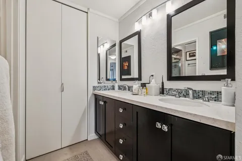 a city view with tall buildings