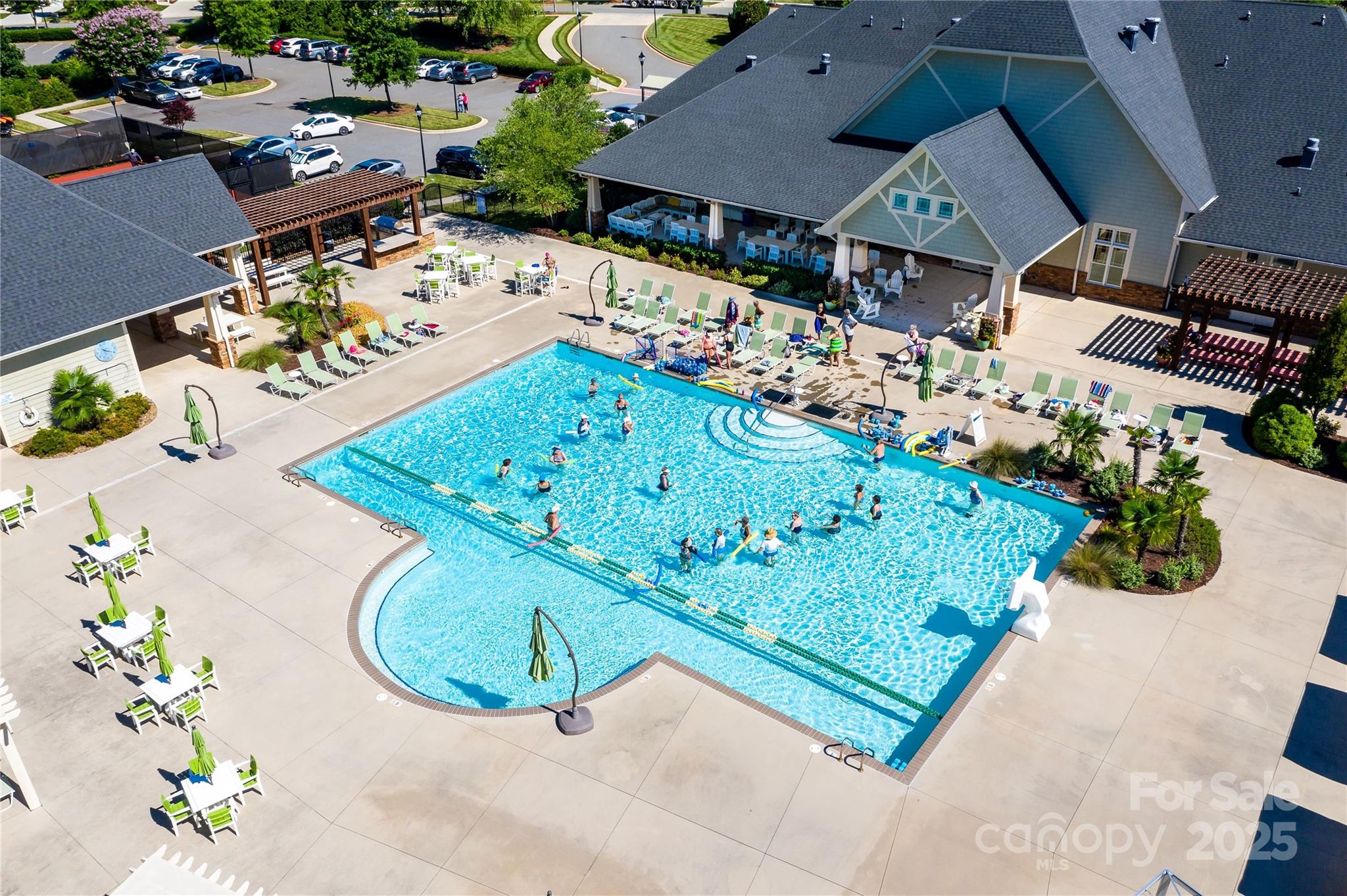 12821 Mayes Road Huntersville, NC 28078 - Photo 5 of 17 an aerial view of a wooden table and chairs