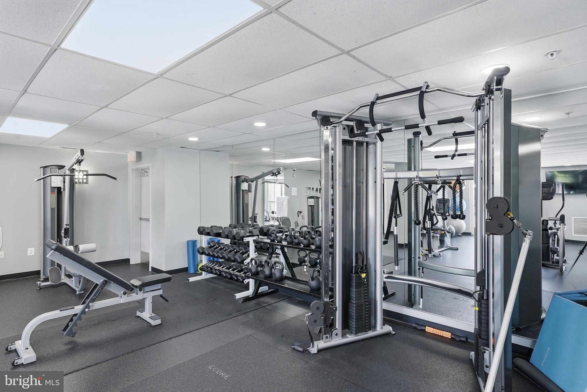 6301 Edsall Road, Unit 519 Alexandria, VA 22312 - Photo 27 of 33 a view of a room with gym equipment