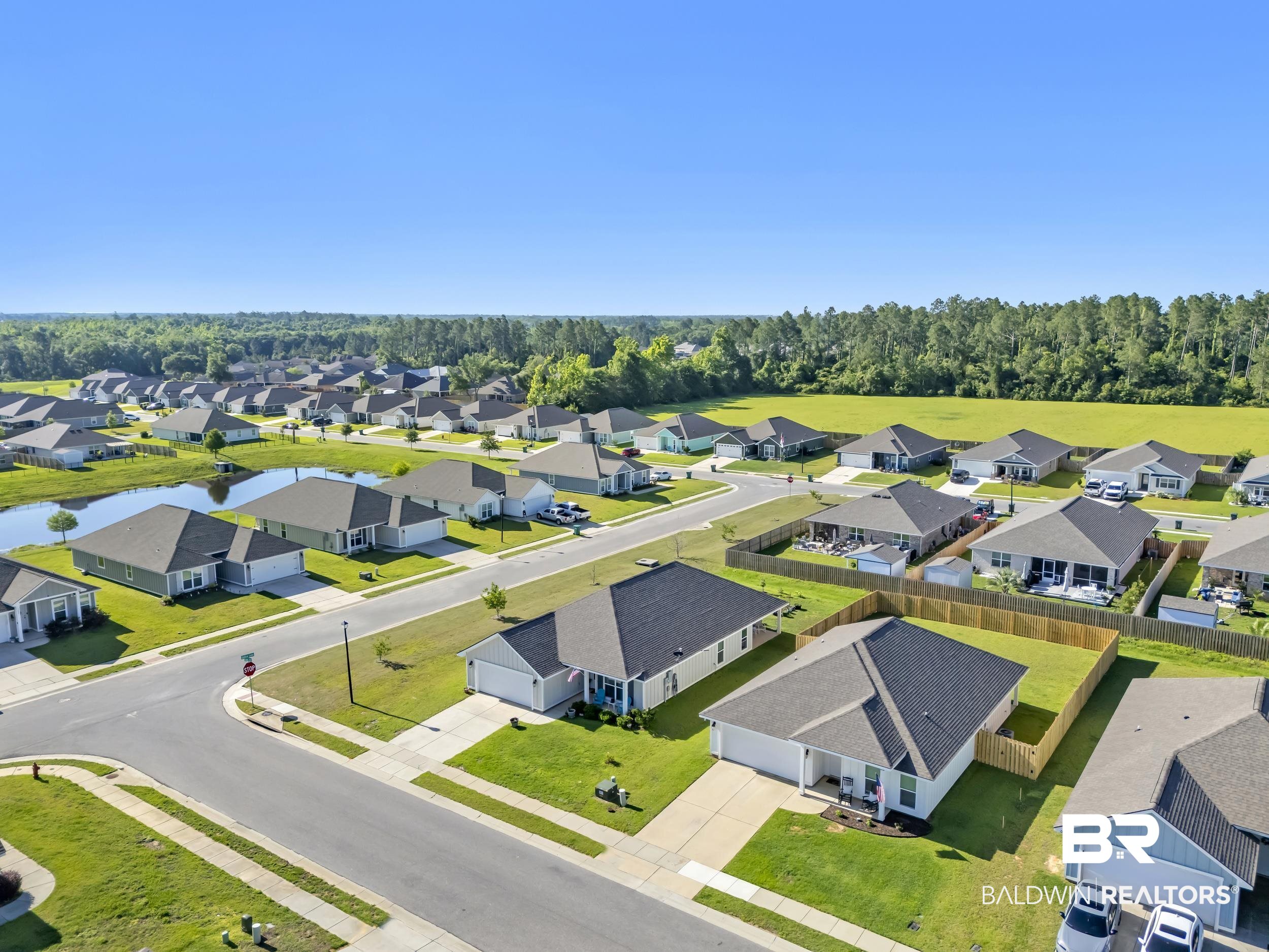 1228 Caper Avenue Foley, AL 36535 - Photo 46 of 54 Aerial perspective showcasing a residential development with multiple single-story homes
