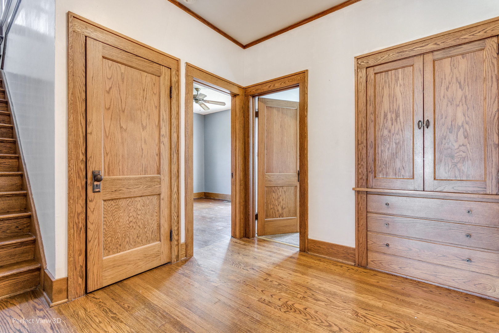 301 South Lincoln Street Ransom, IL 60470 - Photo 12 of 27 an empty room with wooden floor door and windows
