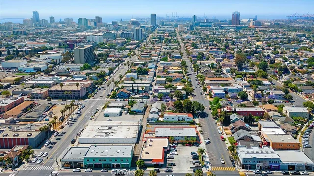 an aerial view of a city