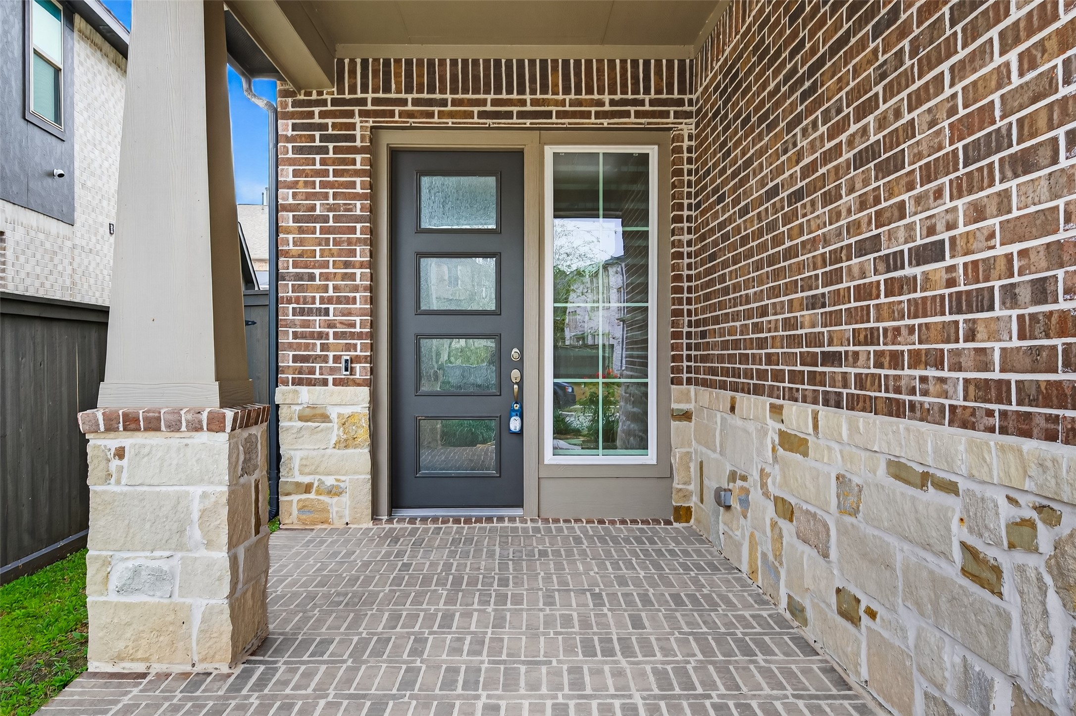 147 Nightshade Street Richmond, TX 77406 - Photo 6 of 47 Beautiful front porch with brick pavers and a grand 8-ft wood and glass door