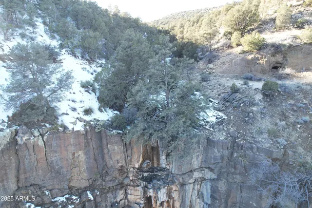 a view of top of a house with a mountain