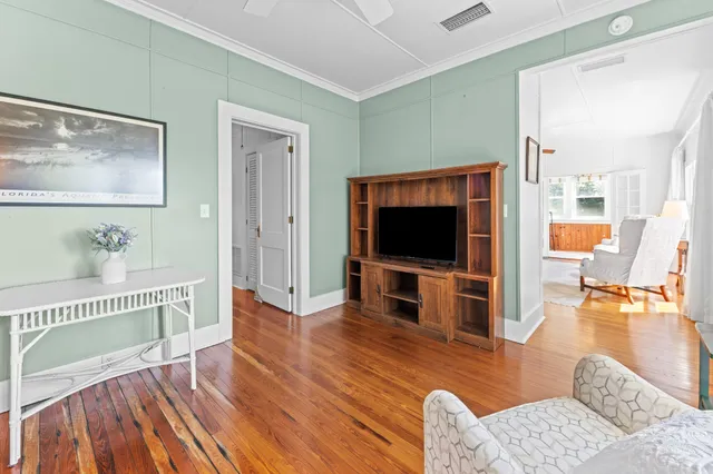 a backyard of a house with lots of green space