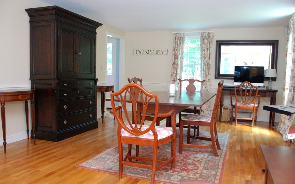 76 Stagecoach Road Duxbury, MA 02332 - Photo 11 of 26 a dining room with furniture and wooden floor