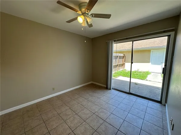 a view of a livingroom with a kitchen