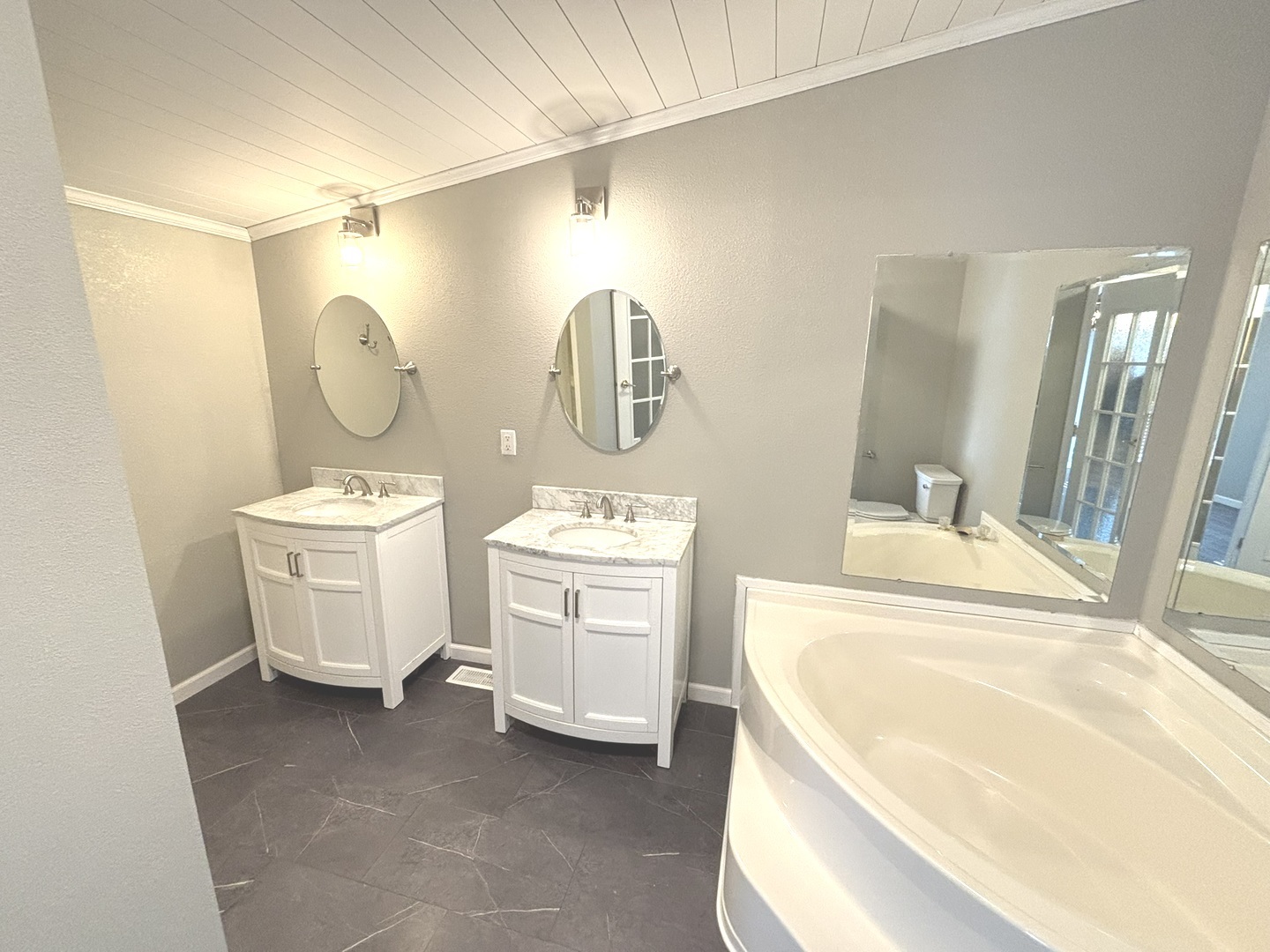 4120 Bannister Road Salem, IL 62881 - Photo 13 of 20 a bathroom with a double vanity sink mirror and toilet