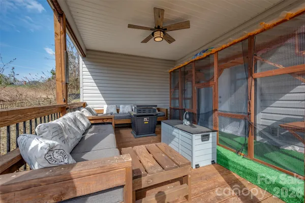 a outdoor living space with furniture